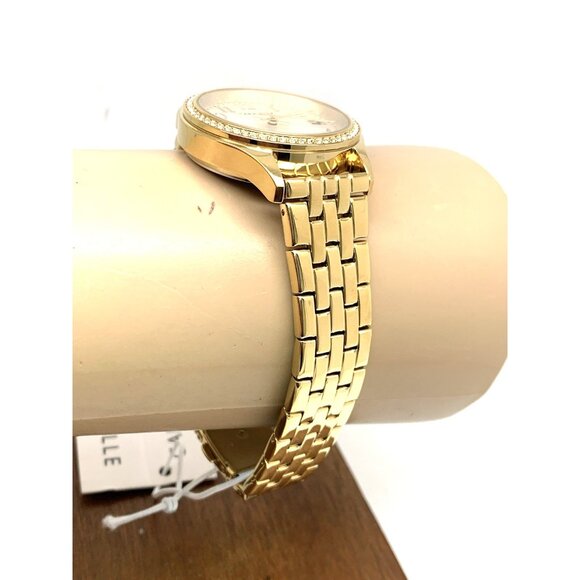 Caravelle By Bulova Women's Watch 44X101 Quartz Silver Dial Gold Steel 32mm - Picture 12 of 14